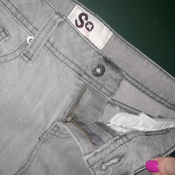 SO gray jeans denim size 1 grey pants business casual uniform everyday - Picture 7 of 13